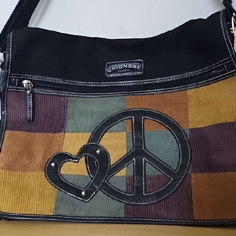 Unionbay Multicolor Patchwork Messenger/Laptop Bag